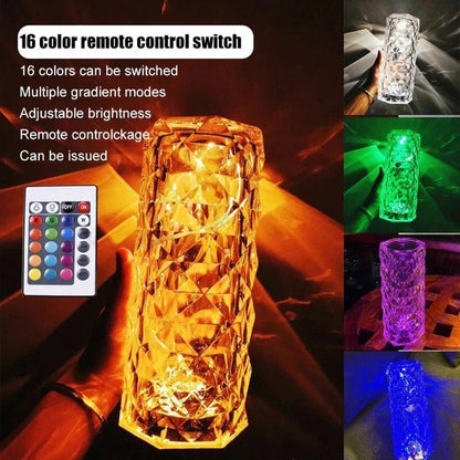 💎Touching Control Rose Crystal Lamp