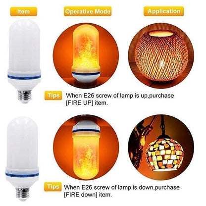 LED Flame Light Bulb With Gravity Sensing Effect