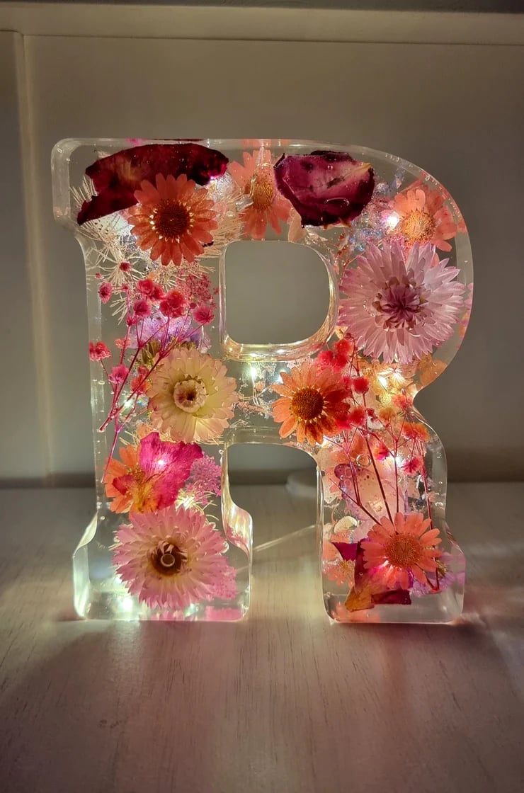 🌸Floral Resin Night Light