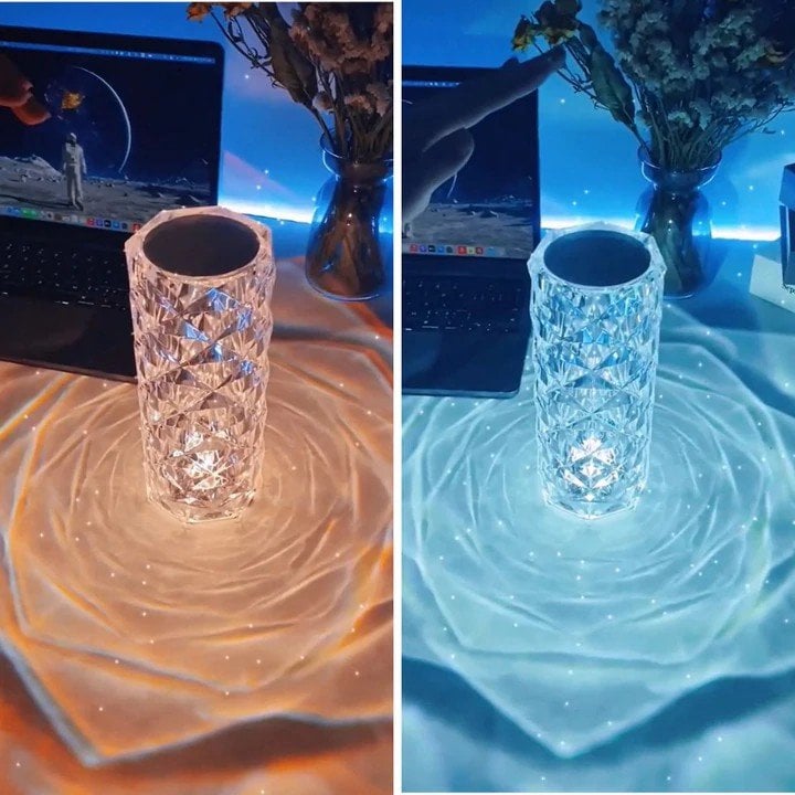 💎Touching Control Rose Crystal Lamp