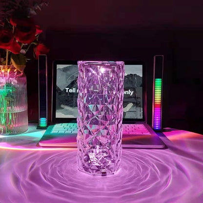 💎Touching Control Rose Crystal Lamp